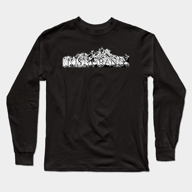 Just Grand (Black & White) Long Sleeve T-Shirt by RomansOneTwenty